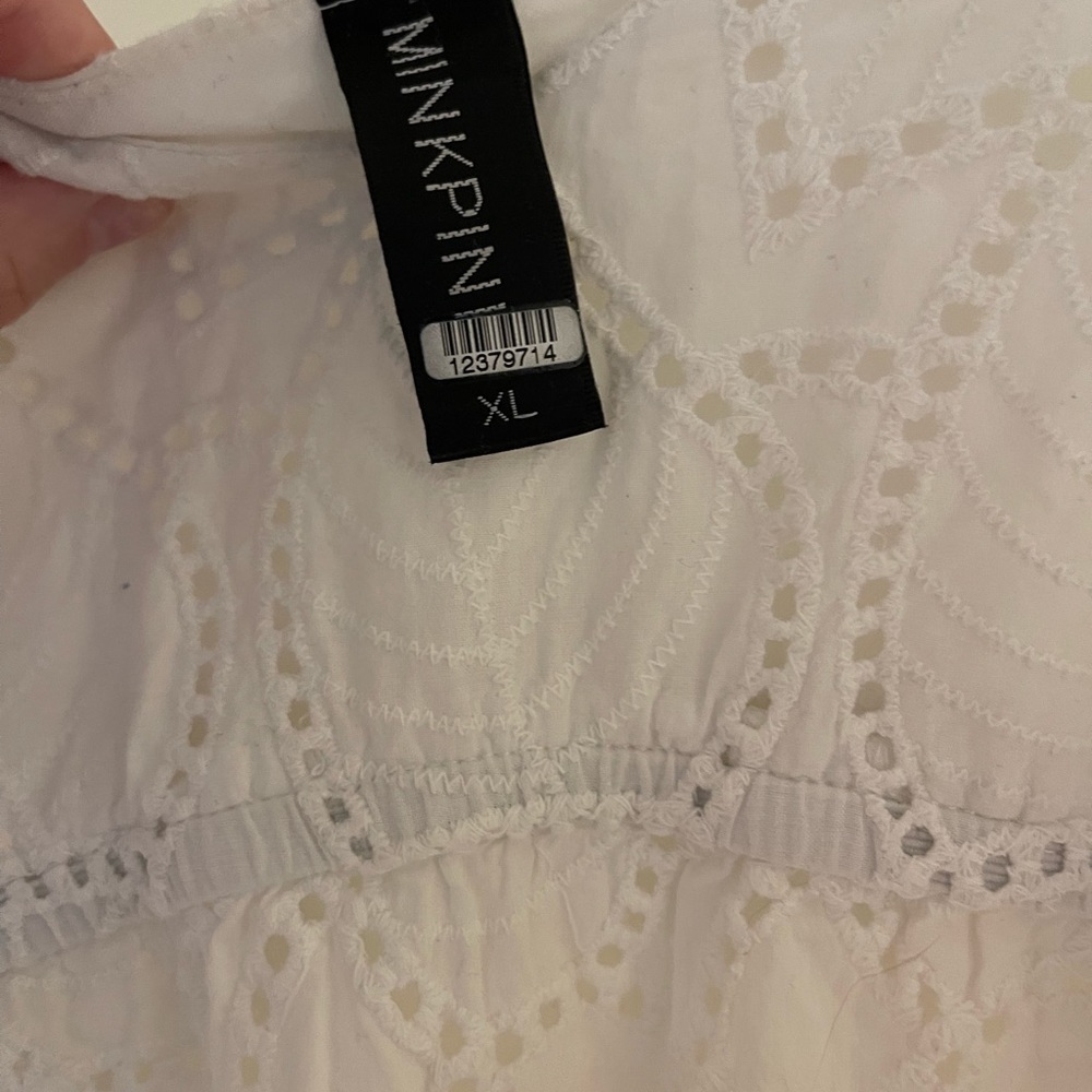 White Patterned Mini Dress - image 4